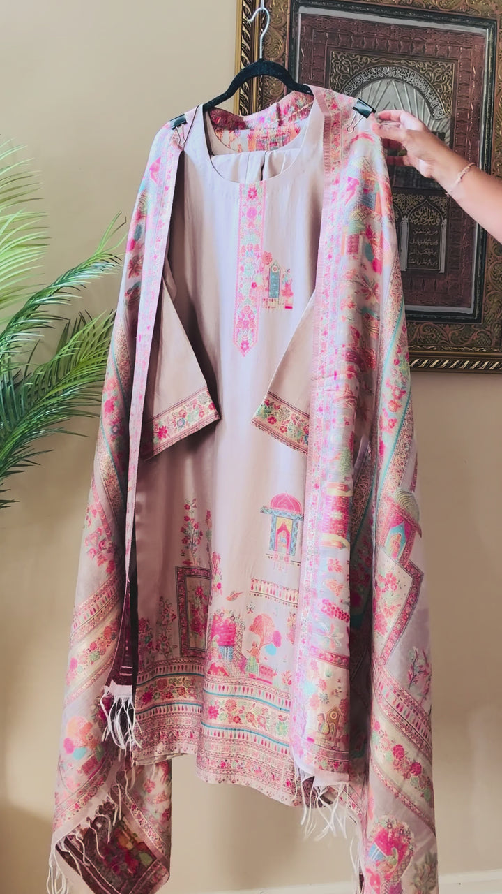KHANI WOVEN PURE SILK SUIT KNSF02