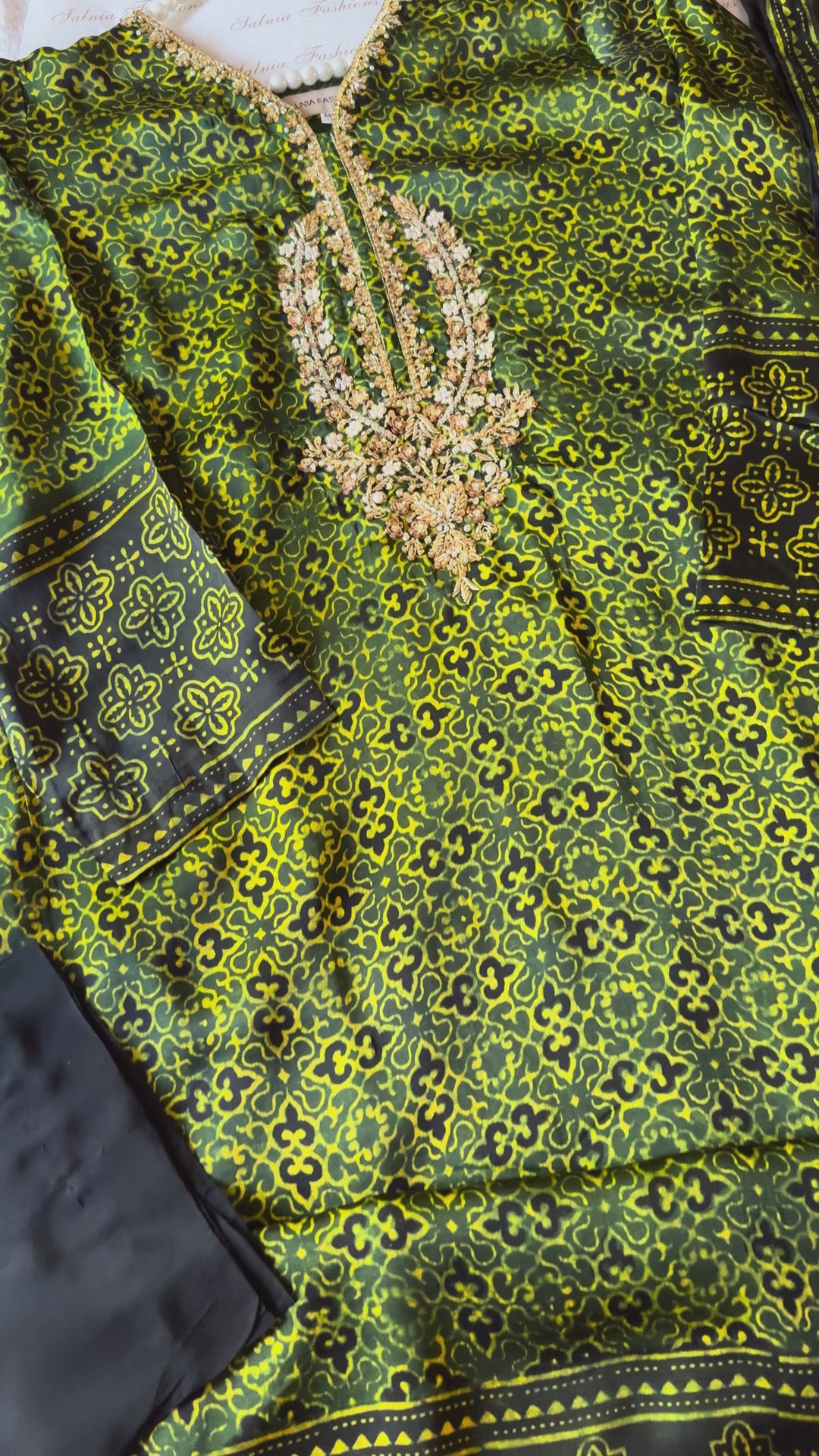 PURE SILK AJRAK SUIT AJSF02