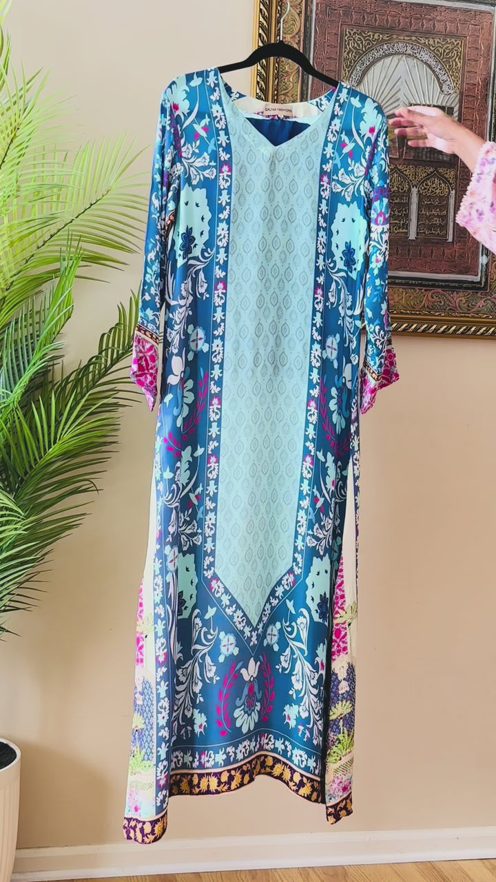 PURE CREPE SILK FUSION KAFTAN SFKF07