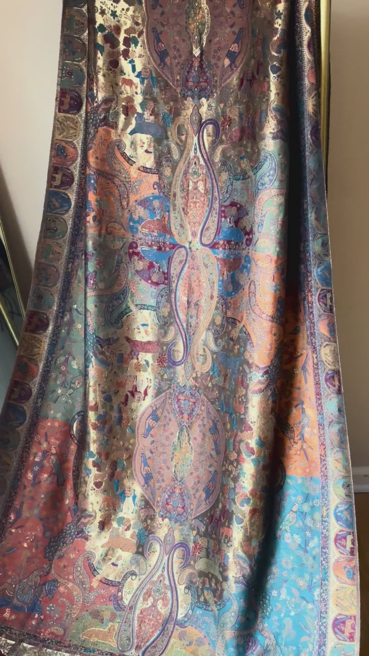 KHANI MOONLIGHT WOVEN PASHMINA SHAWL KHSF15