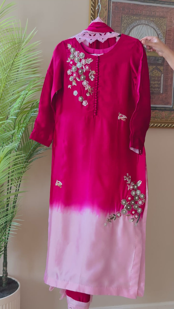 HEAVY PURE SHEESHA SILK CUSTOM PARTYWEAR MUSF22
