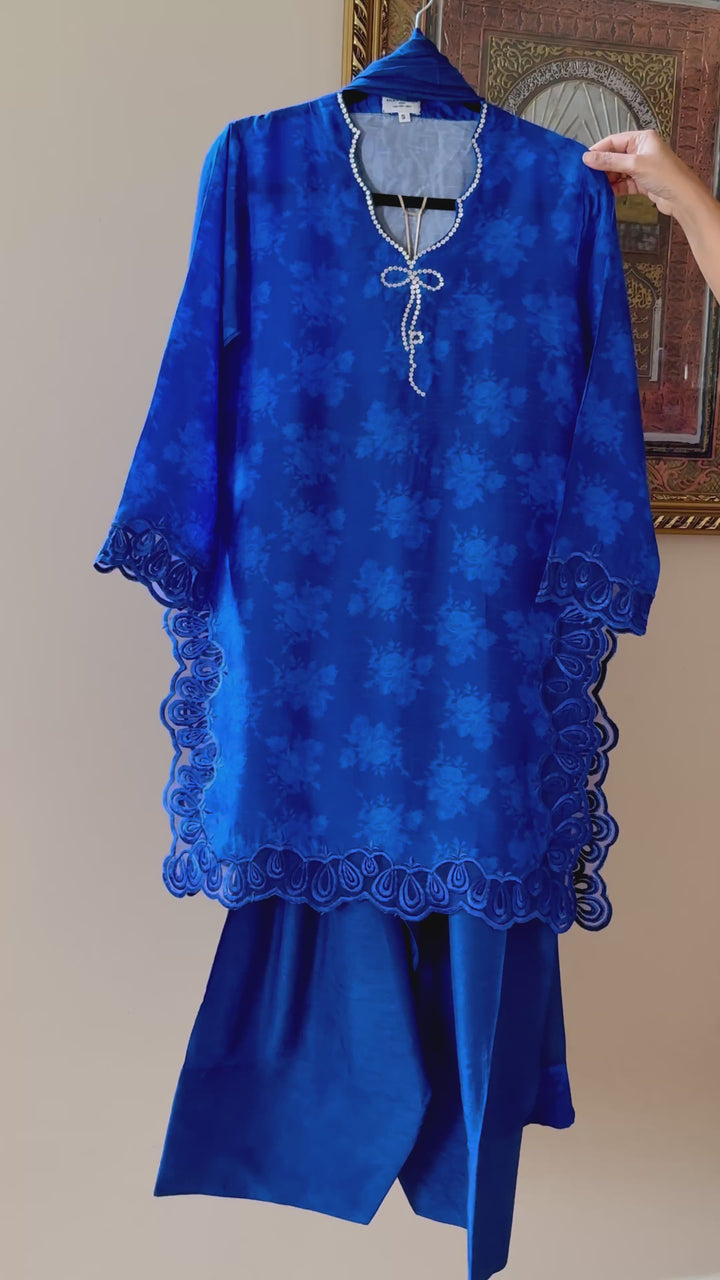 RAW SILK BOW FARSHI SHALWAR FRSH06