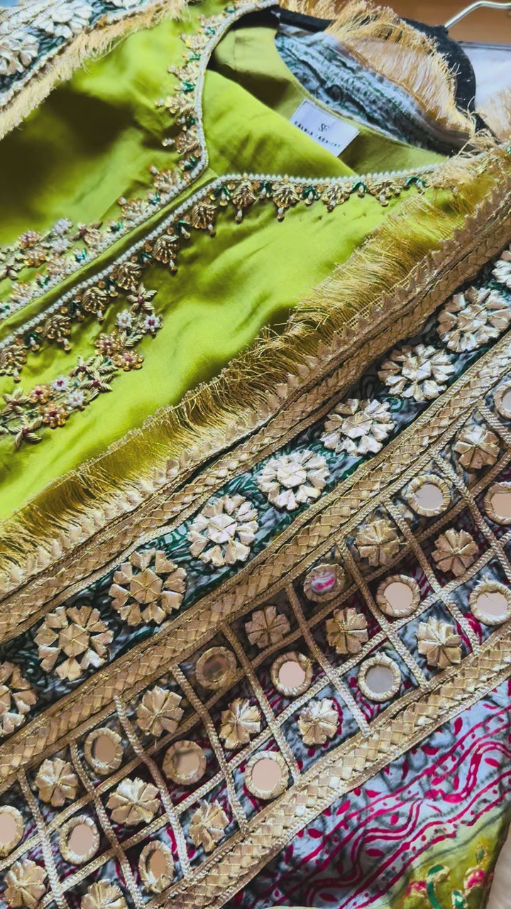PURE SILK BLOCK PRINTED SUIT BLSF06