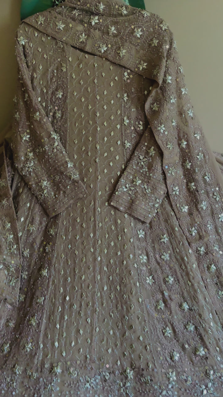 CHIKANKARI  MUKESH HEAVY FROCK CHSF06