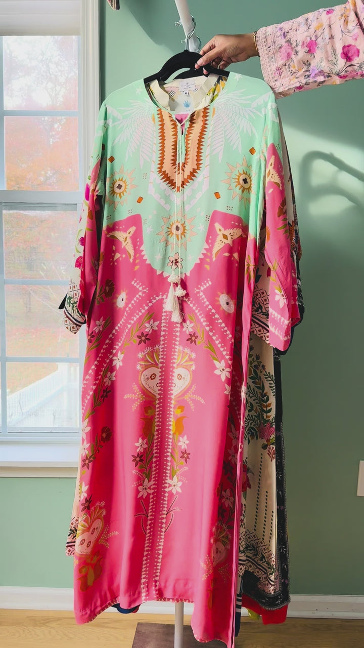 PURE CREPE SILK FUSION KAFTAN SFKF05