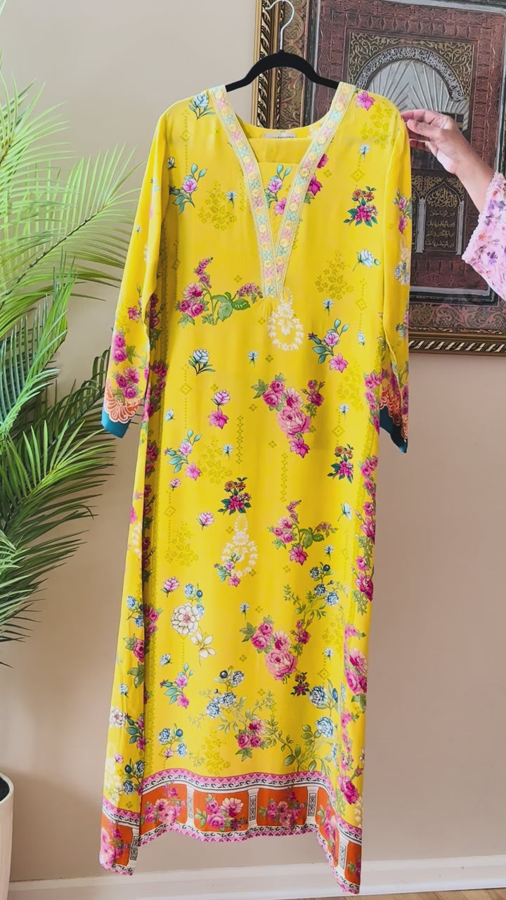 PURE CREPE SILK FUSION KAFTAN SFKF04