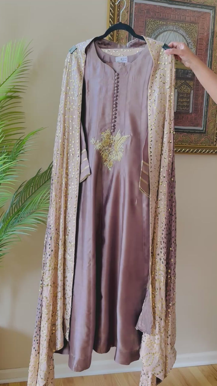 CUSTOM SERIES PURE SILK CHUNRI FROCK CHSF11