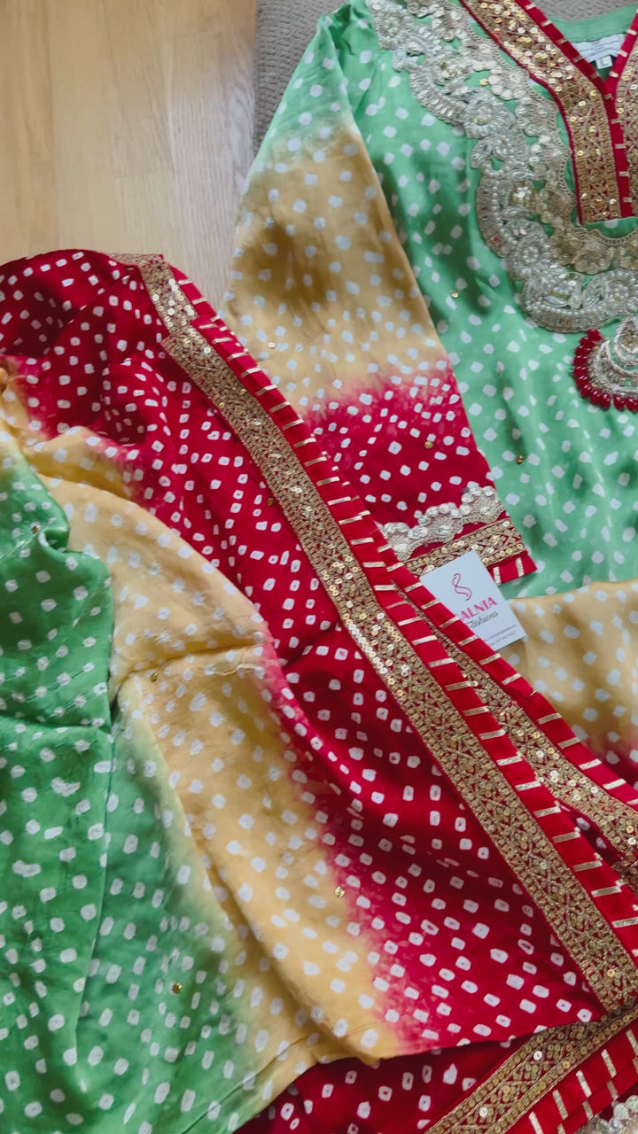 PURE SILK CHUNRI SUIT(CUSTOM SERIES) SFCH02