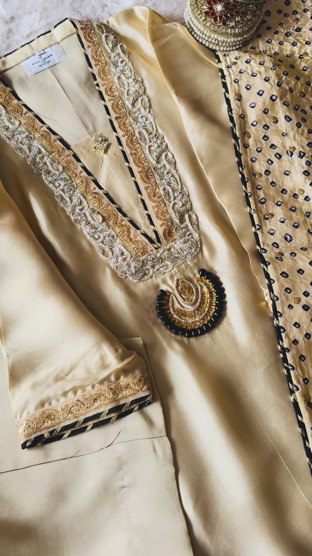 PURE SILK MUKESH CHUNRI SUIT(CUSTOM SERIES) SFCH02