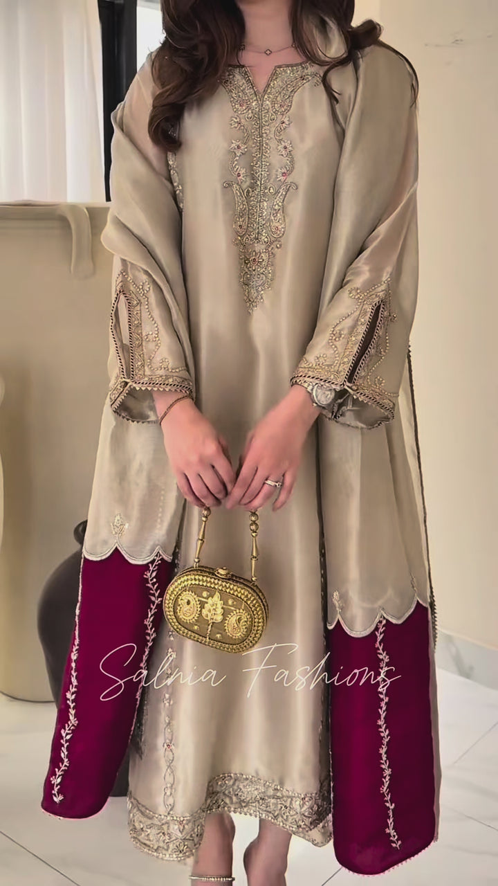 HEAVY PURE SILK CUSTOM PARTYWEAR MUSF10