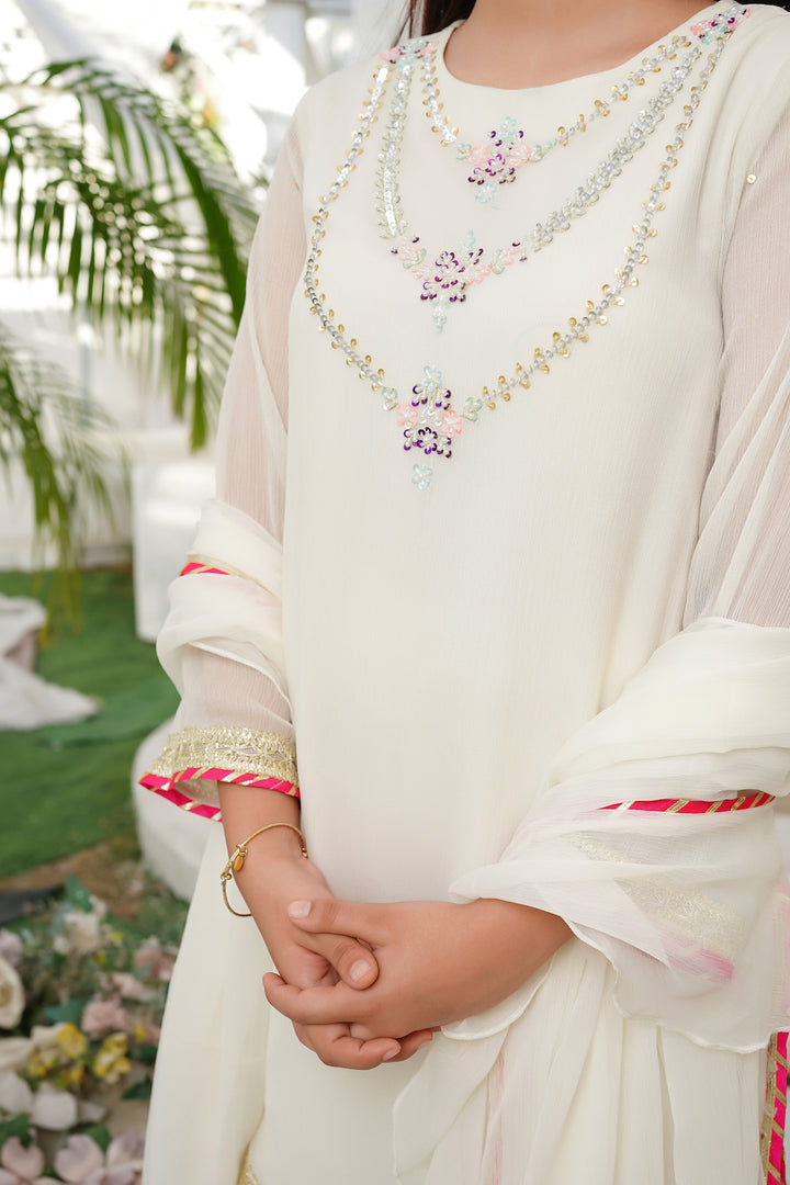EMBROIDERED CHIFFON KIDS 3-PC SUIT