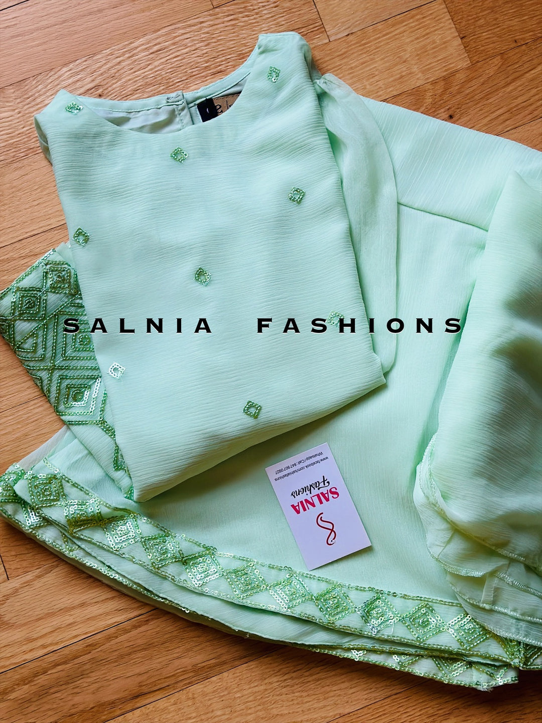 EMBROIDERED CHIFFON KIDS 3-PC SUIT
