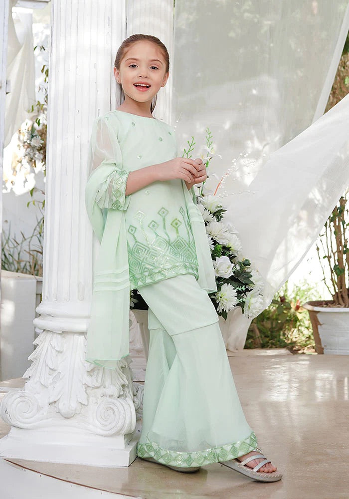 EMBROIDERED CHIFFON KIDS 3-PC SUIT