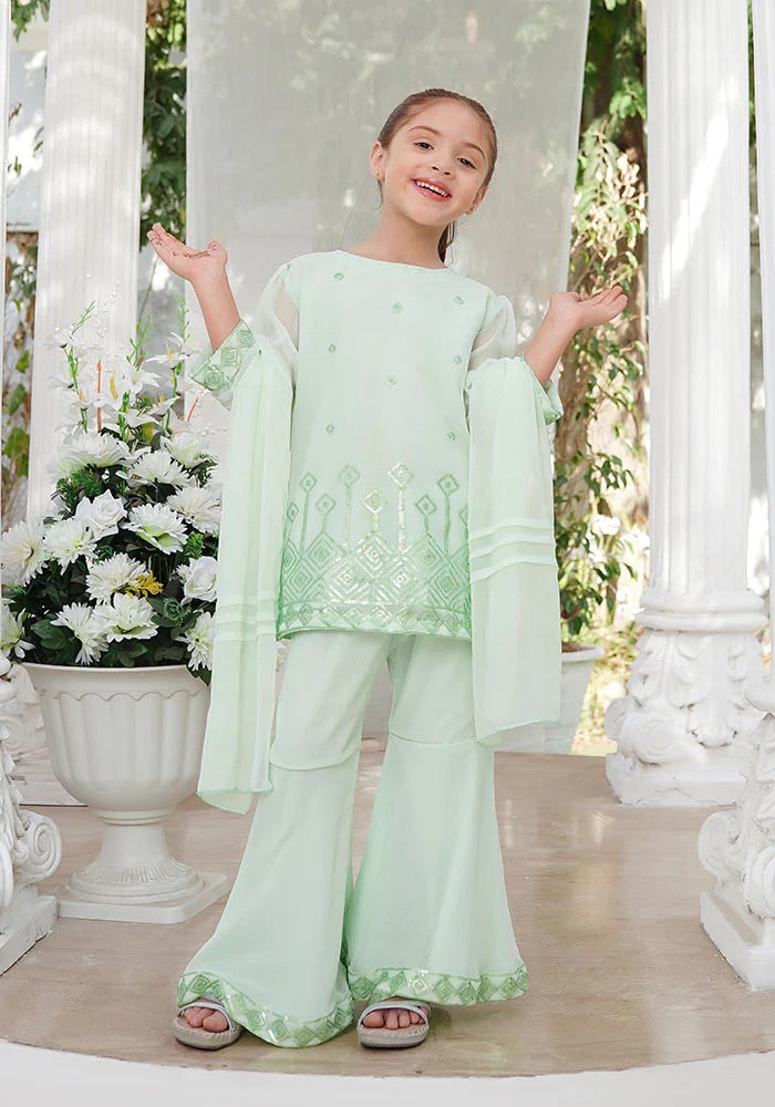 EMBROIDERED CHIFFON KIDS 3-PC SUIT