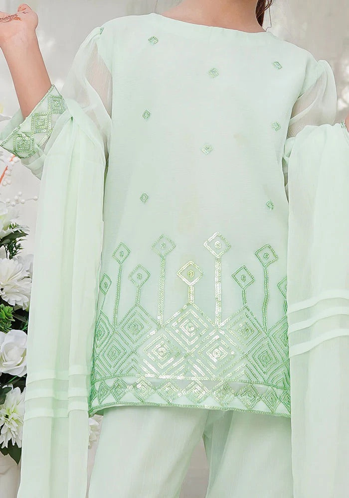 EMBROIDERED CHIFFON KIDS 3-PC SUIT